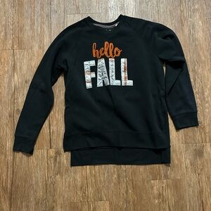 Cozy Black 'Hello Fall' Women's Sweatshirt